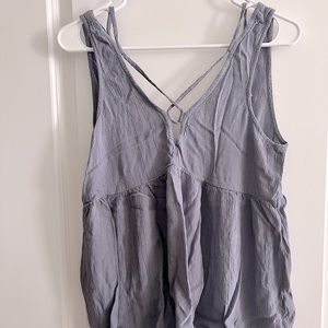 American Eagle keyhole Top Womens boho Flounce Flowy with tie back